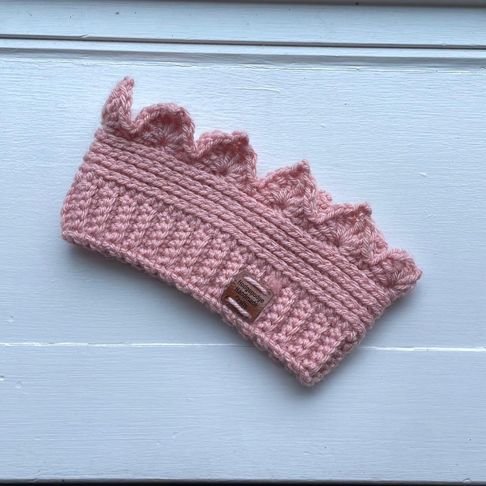 Girls pink winter head band